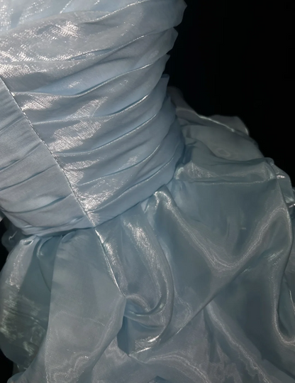 Vestido de fiesta corto con escote corazón en azul cielo claro, minivestido formal para fiesta de bienvenida, vestido de graduación corto, vestidos Hoco DH2682