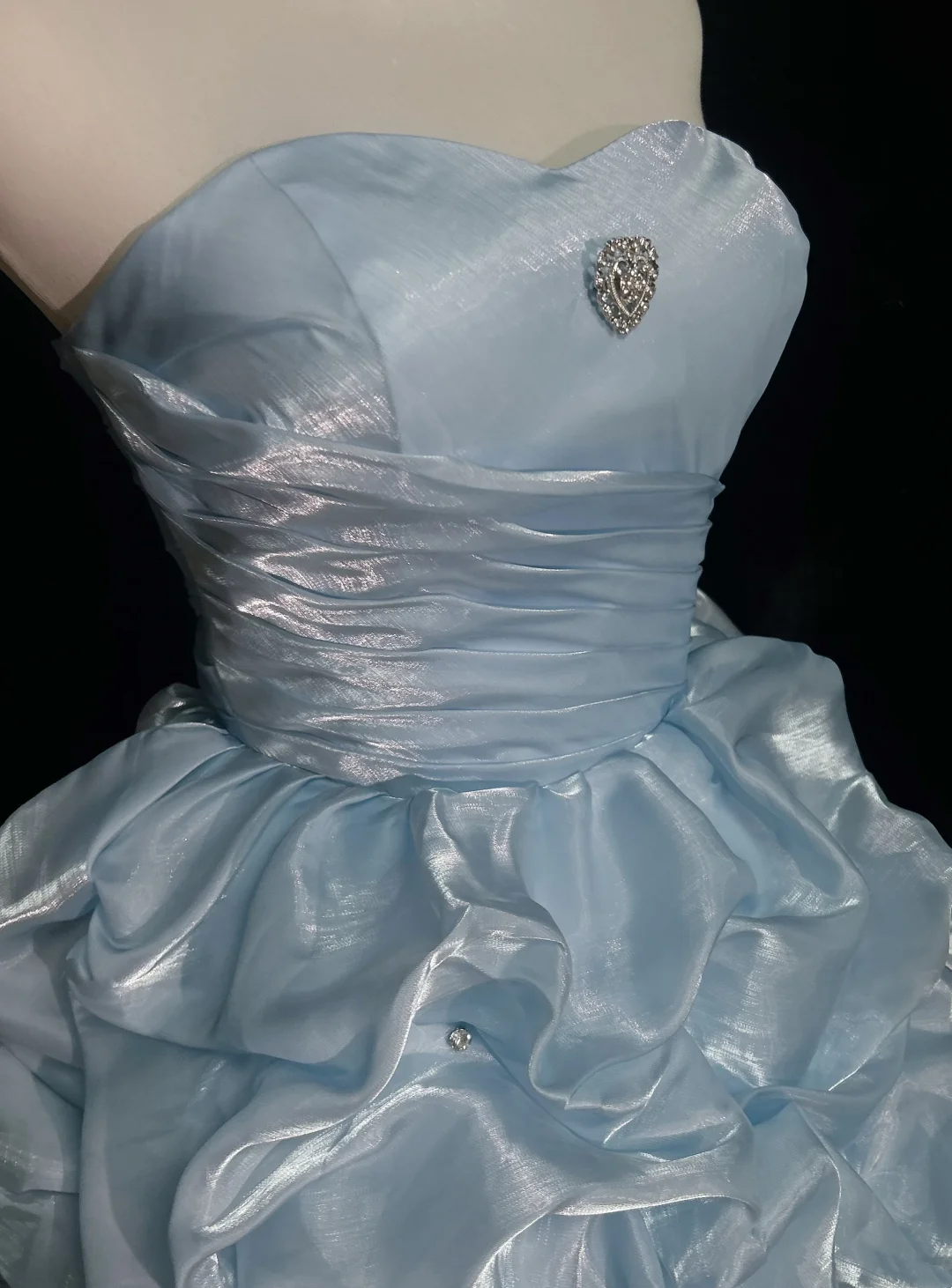 Vestido de fiesta corto con escote corazón en azul cielo claro, minivestido formal para fiesta de bienvenida, vestido de graduación corto, vestidos Hoco DH2682
