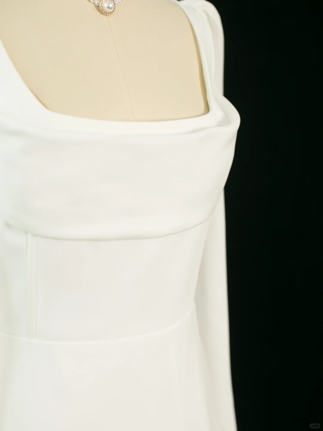 Hermoso vestido de novia blanco de corte A, escote cuadrado, mangas largas, DH364