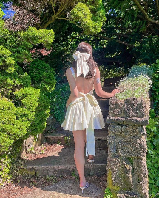 Vestidos de fiesta de octavo grado con tirantes finos, corte A, color beige, para verano, para escuela secundaria, DH42