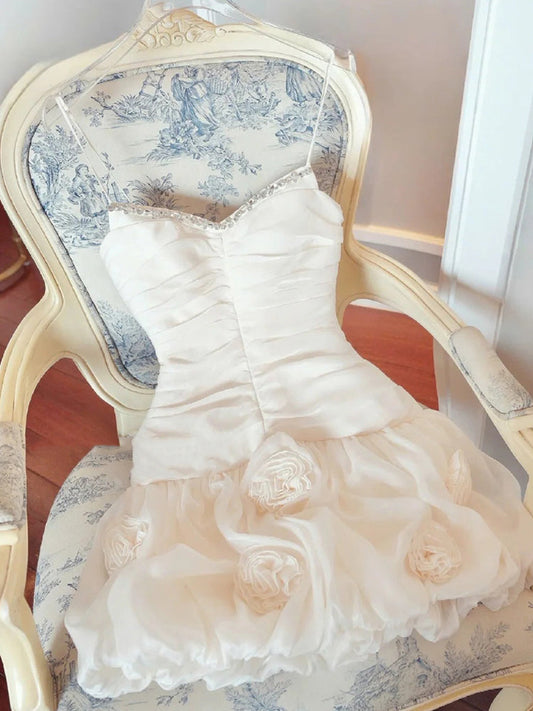 Vestidos cortos de fiesta formales de verano para octavo grado, con tirantes finos, estilo tubo, DH426