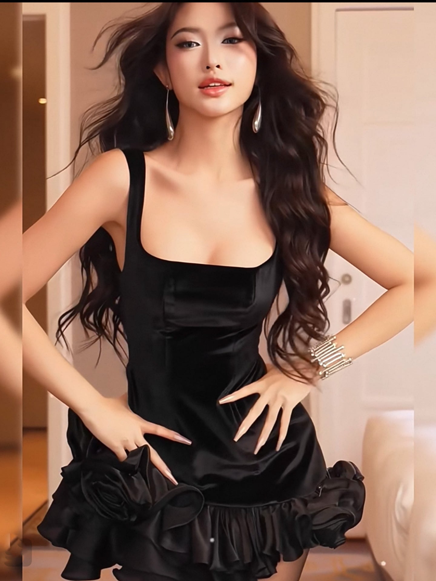 Pretty Sheath Square Black Velvet Short Formal 8th Grade Homecoming Dresses Middle School Hoco Dress Graduation Outfits DH435