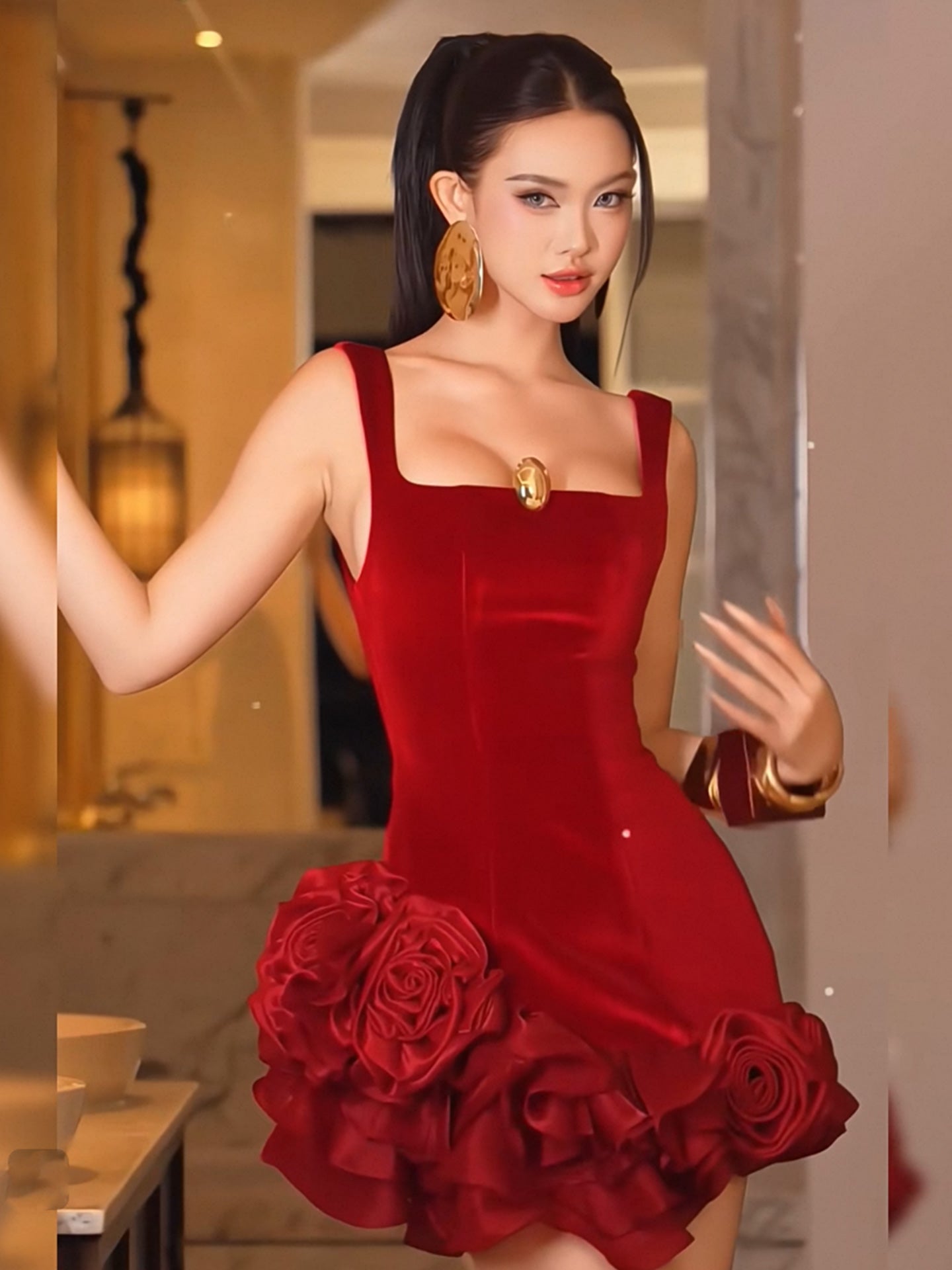 Pretty Sheath Square Black Velvet Short Formal 8th Grade Homecoming Dresses Middle School Hoco Dress Graduation Outfits DH435