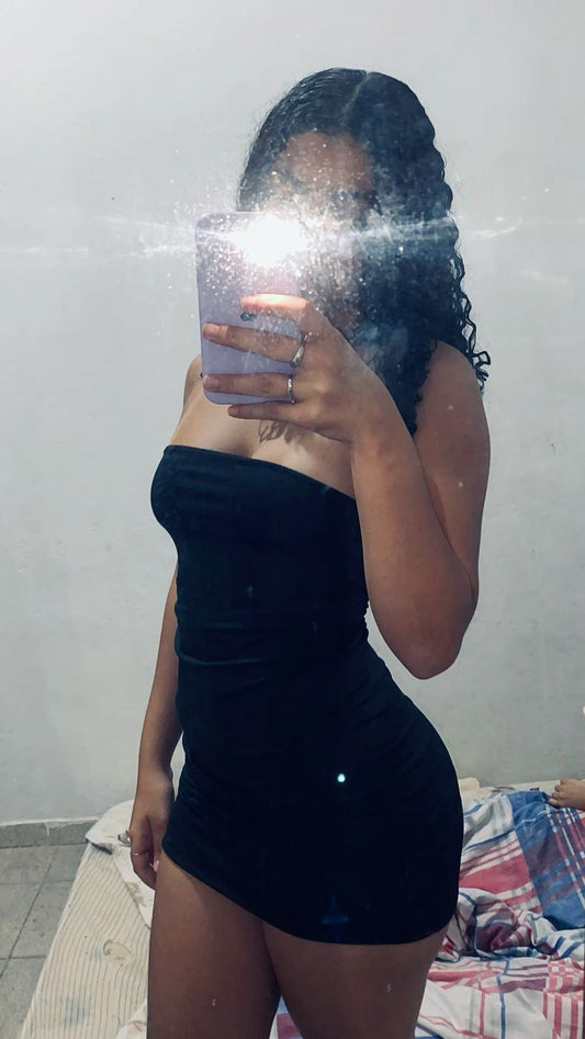 Pretty Sheath Strapless Little Black Dress Short Formal 8th Grade Homecoming Dresses Summer Middle School Hoco Dress 6th Grade Graduation Outfits 21st Birthday Dress DH483