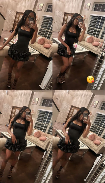 Pretty Sheath Square Neck Sleeveless Black Short Formal 8th Grade Homecoming Dresses Summer Middle School Hoco Dress Homecoming Outfits DH507