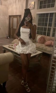 Cute Sheath Square Neck Sleeveless White Short Formal 8th Grade Homecoming Dresses Summer Middle School Hoco Dress Homecoming Outfits DH521