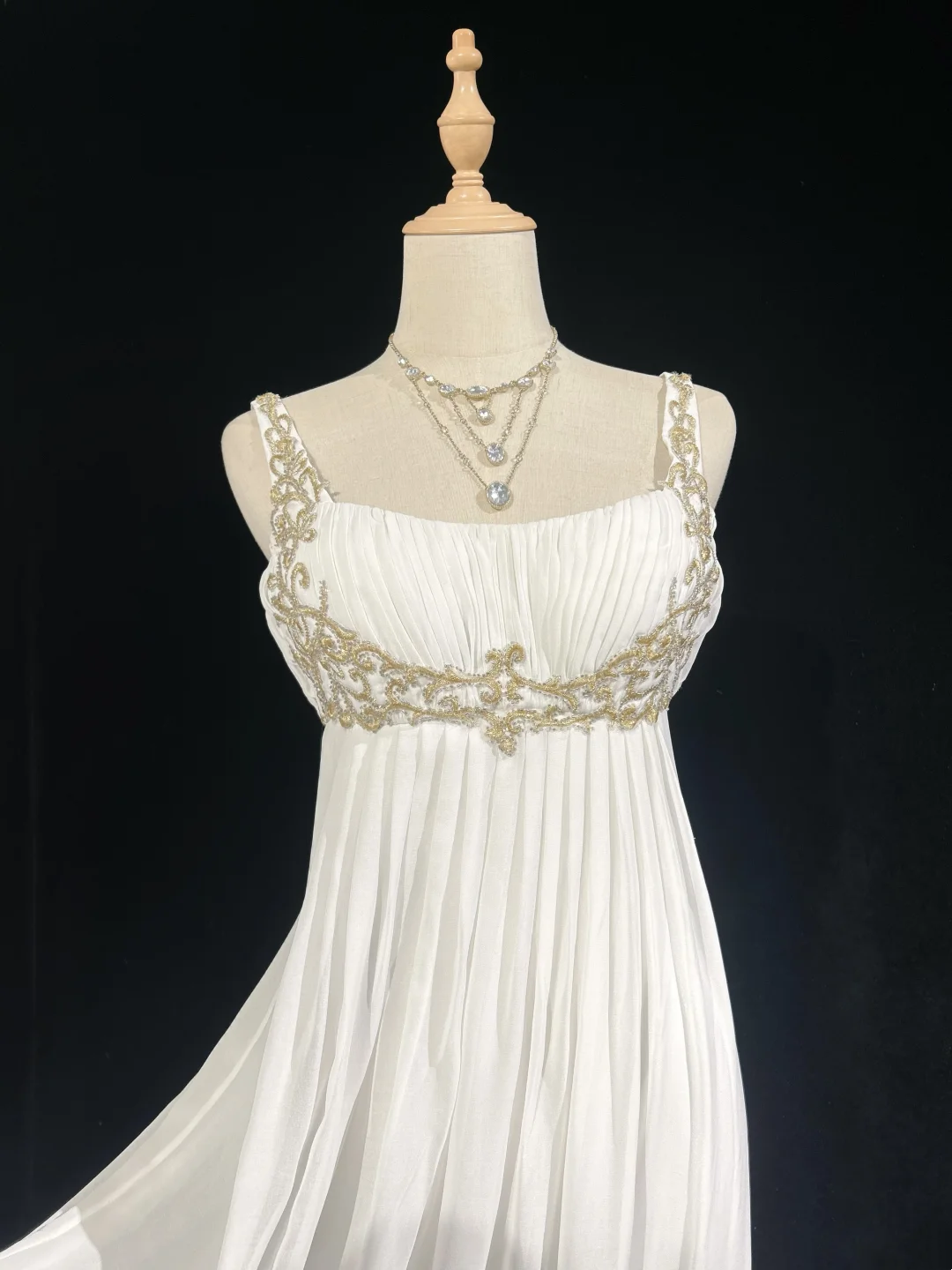 Vestido de novia vintage de los años 50 y 40, corte A, escote cuadrado, gasa blanca, largo, DH529