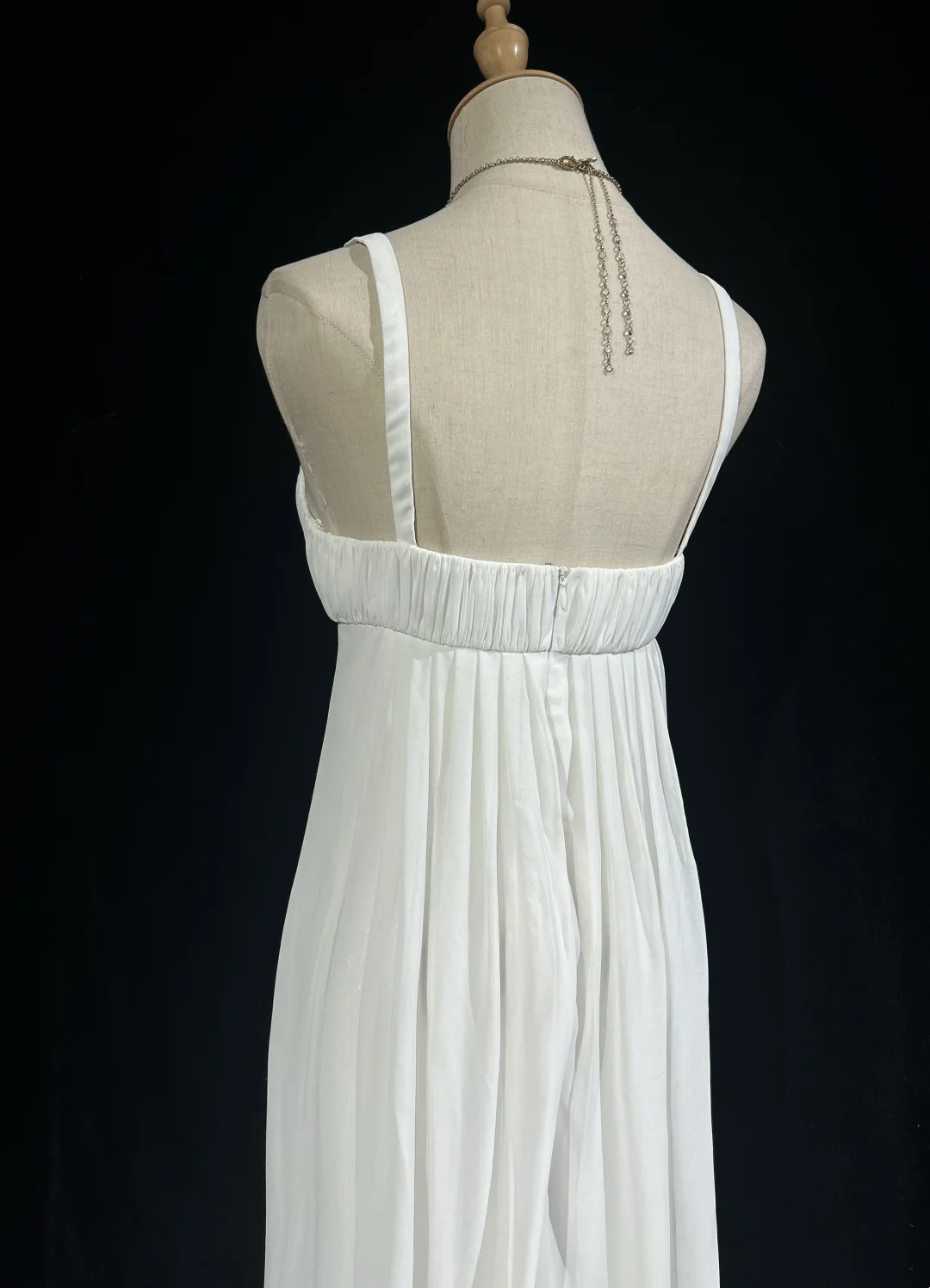 Vestido de novia vintage de los años 50 y 40, corte A, escote cuadrado, gasa blanca, largo, DH529