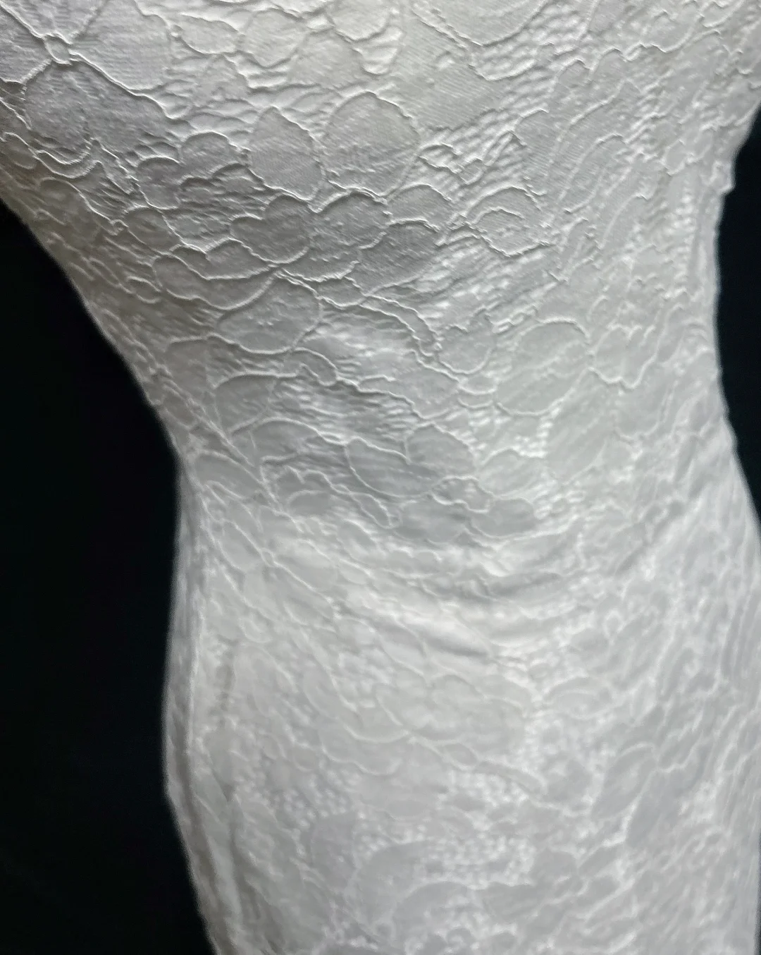 Vestido de novia vintage de los años 50 y 40, corte sirena, sin tirantes, encaje, blanco, largo, DH543