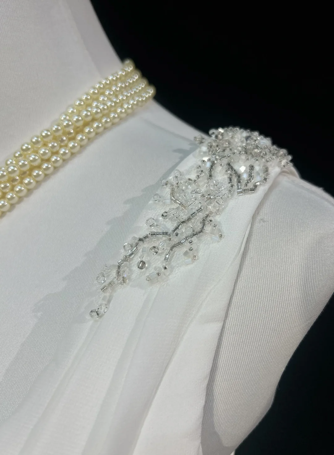 Vestido de novia vintage de los años 50 y 40, corte A, escote en V, gasa blanca, largo, DH546