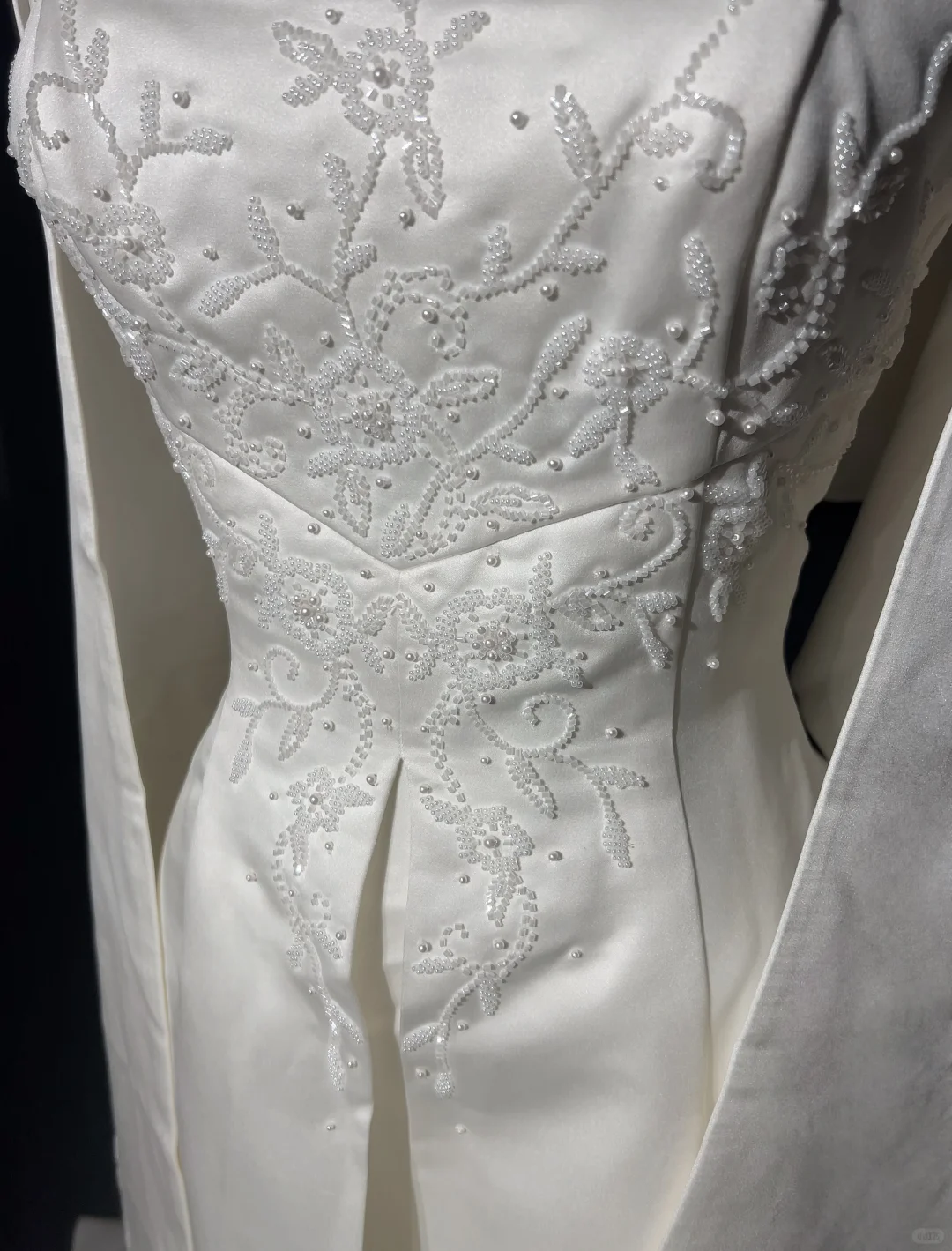 Vestido de novia retro de los años 50 y 40, sin tirantes, de satén y encaje, blanco, largo, DH550