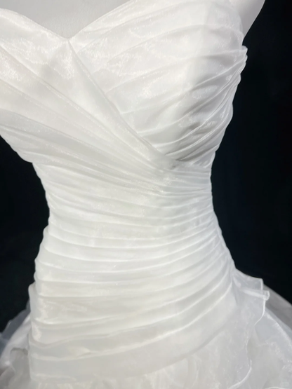 Vestido de novia retro de los años 50 y 40, con tirantes finos, blanco, largo, DH555