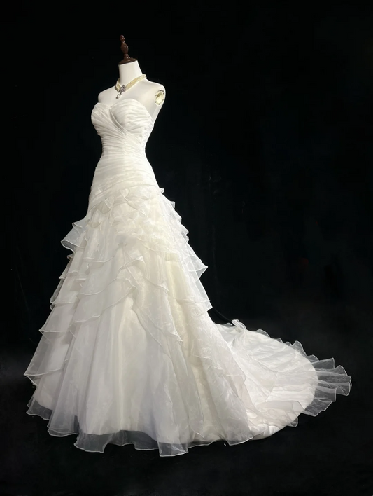 Vestido de novia retro de los años 50 y 40, con tirantes finos, blanco, largo, DH555