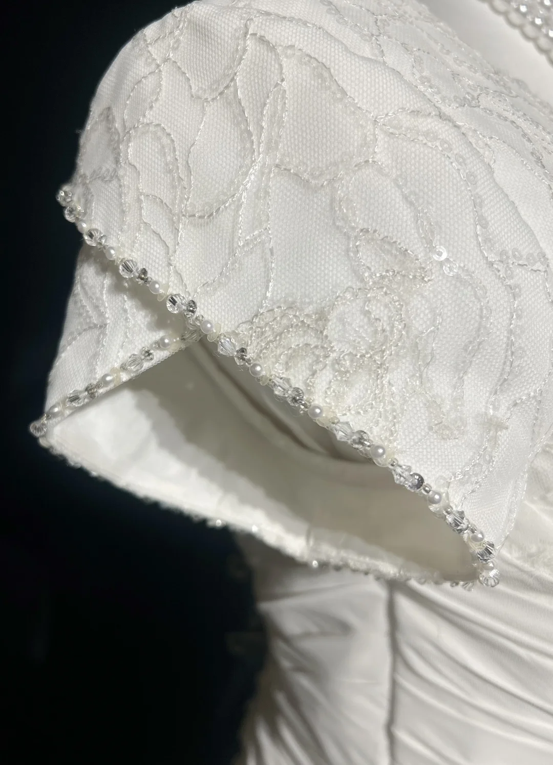Vestido de novia vintage de los años 70, corte A, escote redondo, gasa blanca, largo, elegante, DH559