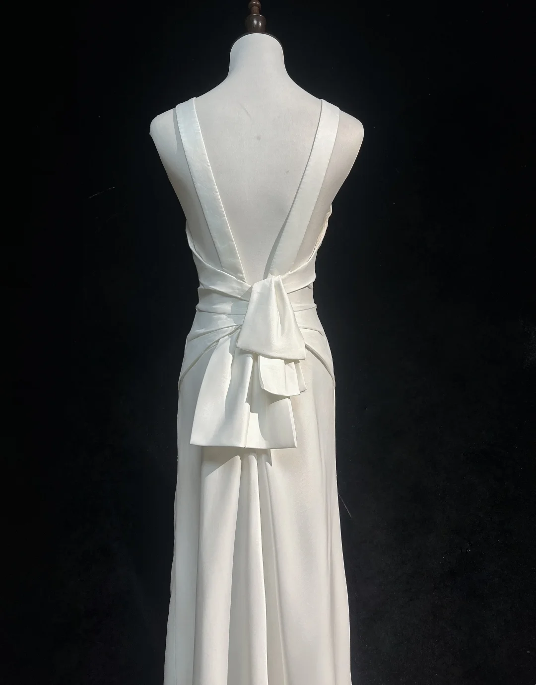 Vestido de novia vintage de los años 70, corte A, escote redondo, satén blanco, largo, elegante, DH562