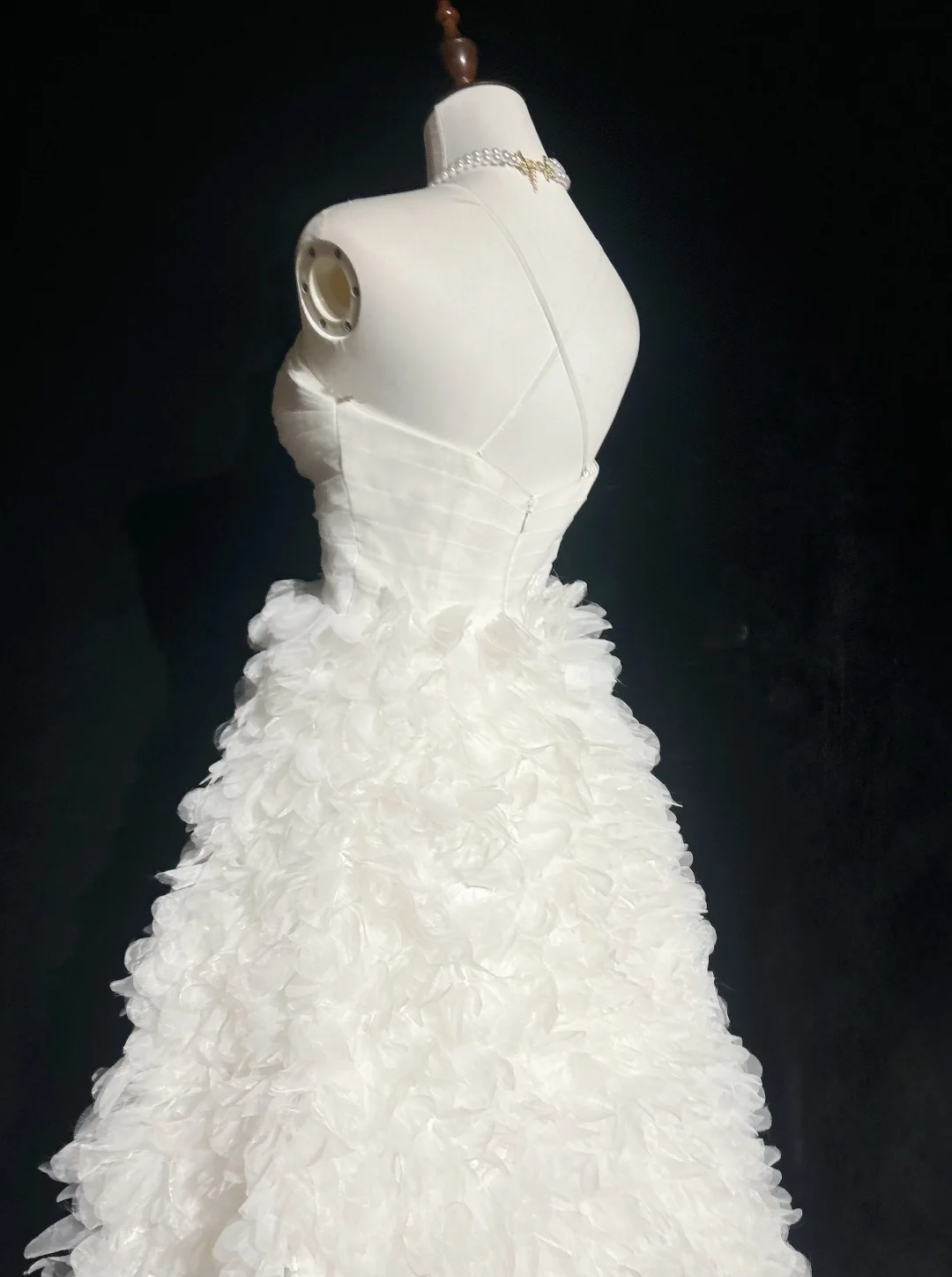 Vestido de novia vintage de los años 70, vestido de fiesta con tirantes finos de tul blanco, vestidos de novia largos, vestidos de novia elegantes, vestido de novia DH565