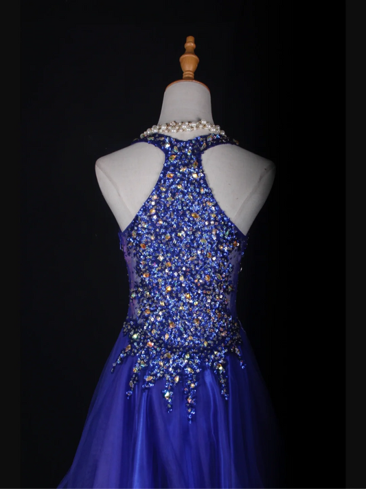 Cute A Line Spaghetti Straps Royal Blue Tulle Formal 8th Grade Homecoming Dresses Summer Middle School Hoco Dress Homecoming Outfits DH581