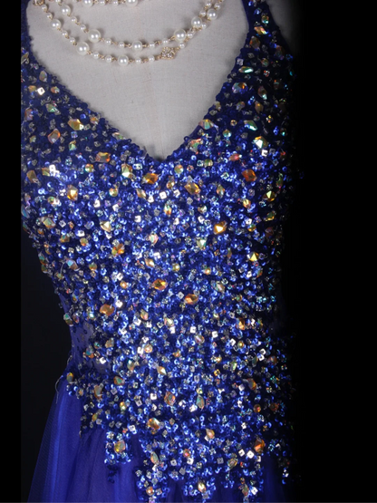 Cute A Line Spaghetti Straps Royal Blue Tulle Formal 8th Grade Homecoming Dresses Summer Middle School Hoco Dress Homecoming Outfits DH581