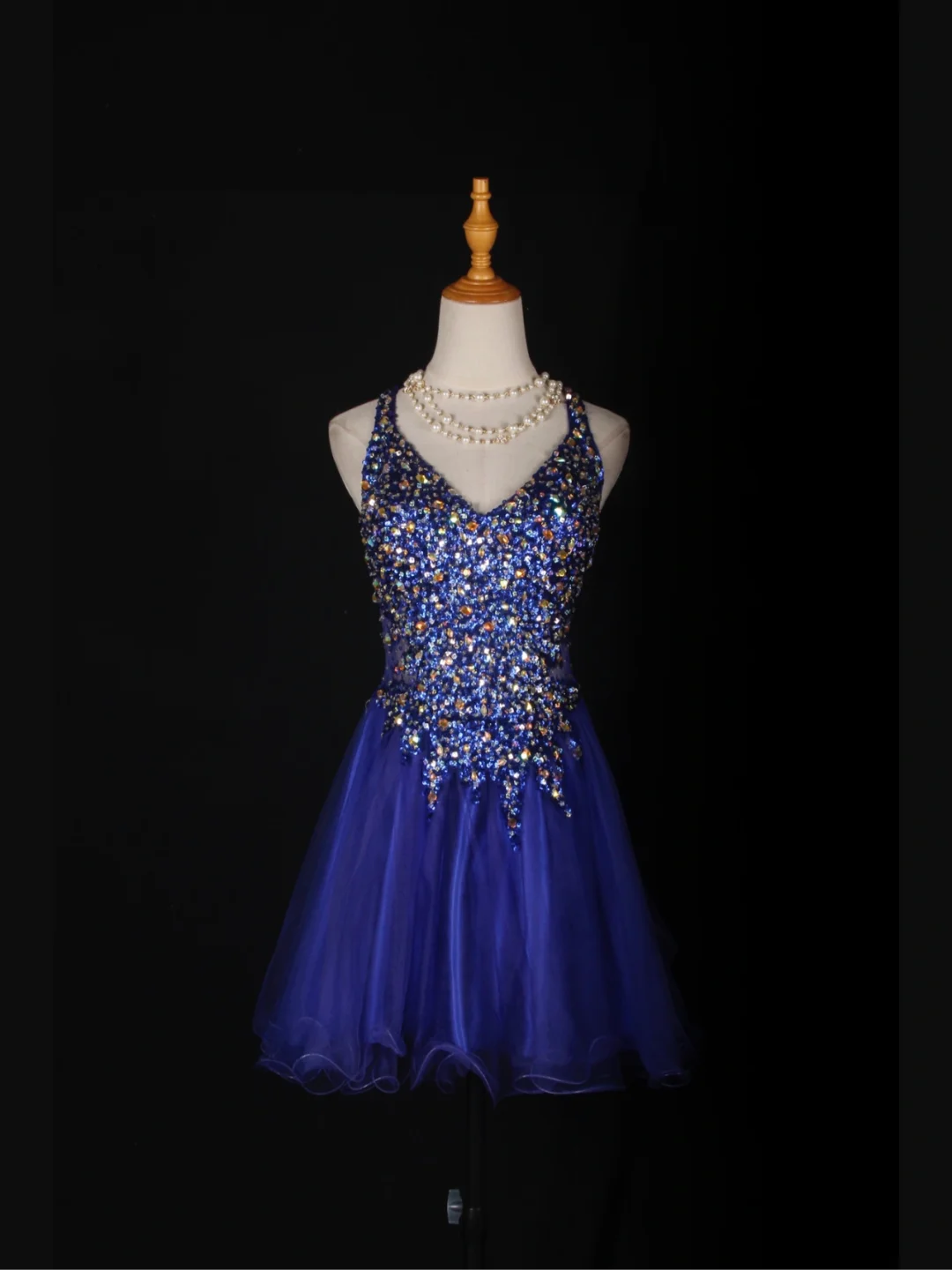 Cute A Line Spaghetti Straps Royal Blue Tulle Formal 8th Grade Homecoming Dresses Summer Middle School Hoco Dress Homecoming Outfits DH581