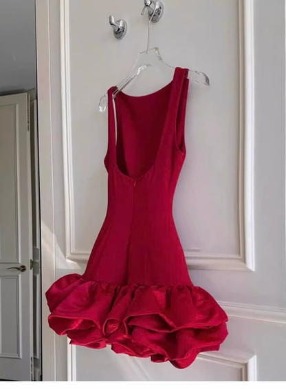Cute Sheath Scoop Sleeveless Burgundy Short Formal 8th Grade Homecoming Dresses Summer Middle School Hoco Dress Homecoming Outfits DH600