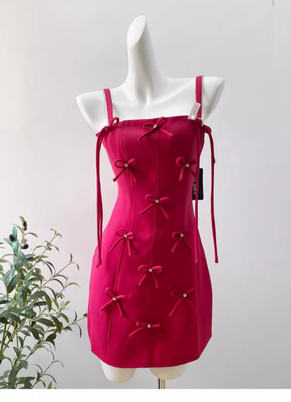Pretty A line Spaghetti Straps Hot Pink Satin Short Formal 8th Grade Homecoming Dresses Summer Middle School Hoco Dress Homecoming Outfits DH634