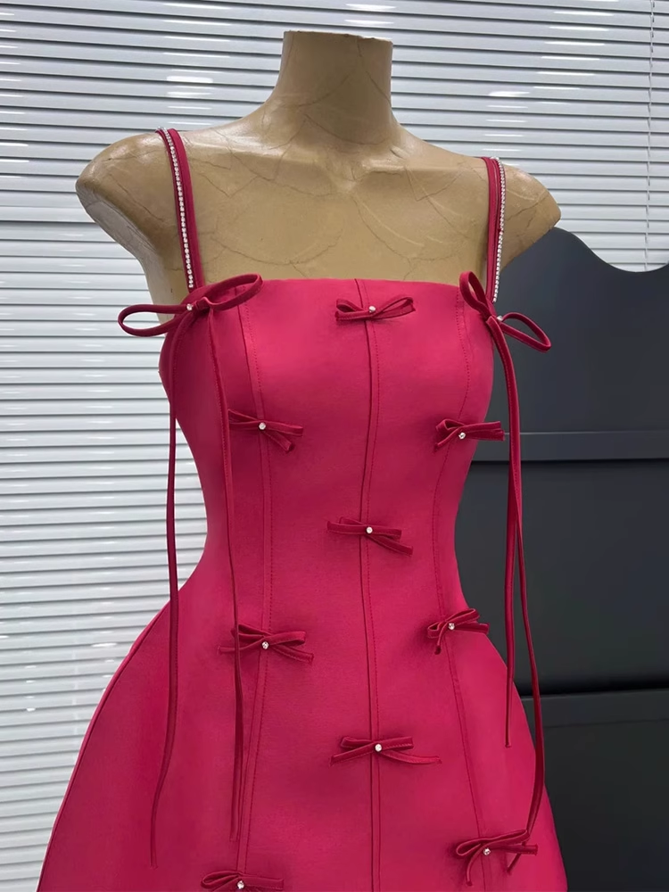 Pretty A line Spaghetti Straps Hot Pink Satin Short Formal 8th Grade Homecoming Dresses Summer Middle School Hoco Dress Homecoming Outfits DH634