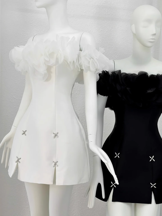 Cute A line Off The Shoulder White Mini Short Formal 8th Grade Homecoming Dresses Summer Middle School Hoco Dress Homecoming Outfits DH642