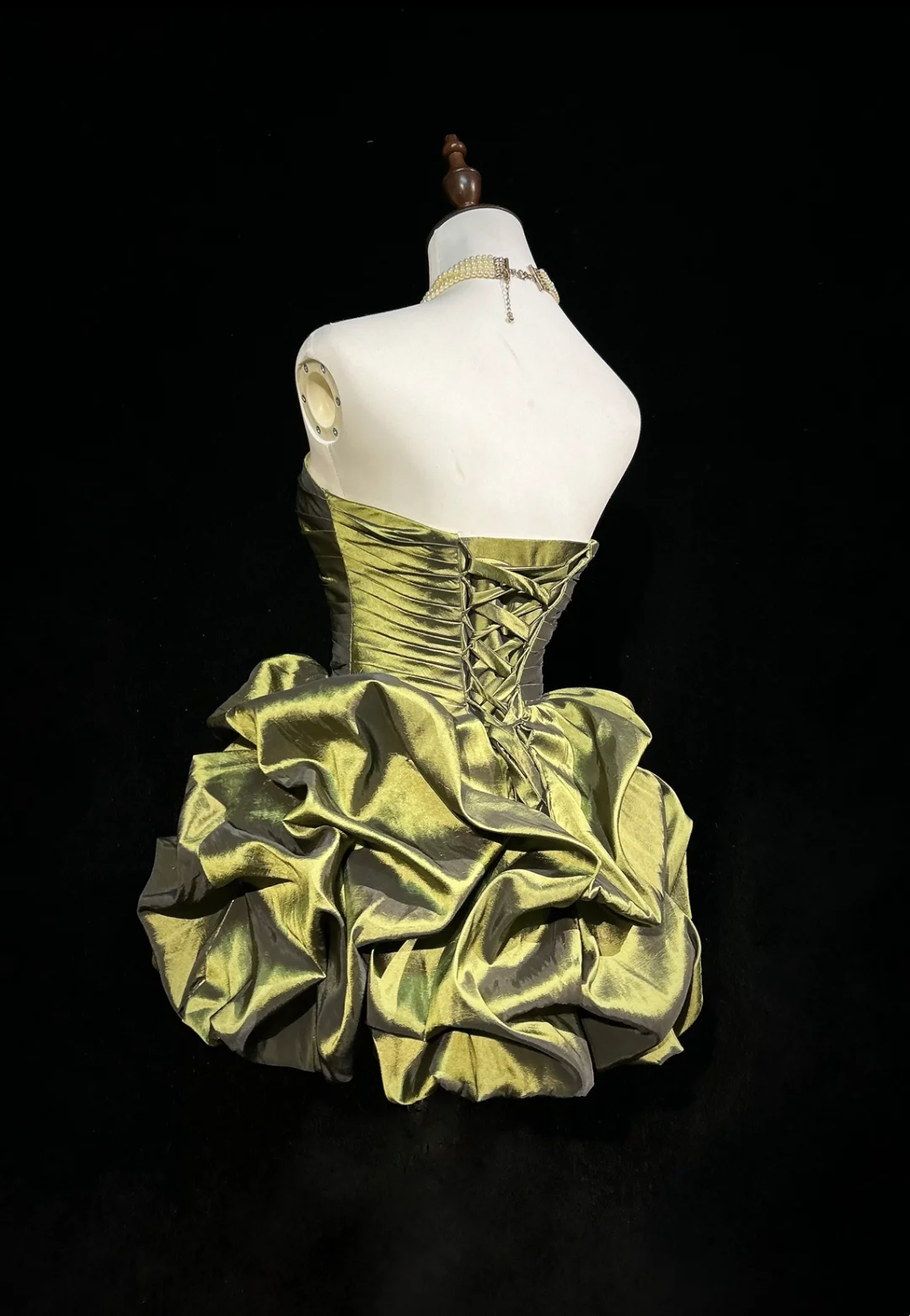 Cute Ball Gown Sweetheart Taffeta Olive Green Sleeveless Mini Short Formal 8th Grade Homecoming Dresses Summer Middle School Hoco Dress Homecoming Outfits DH650