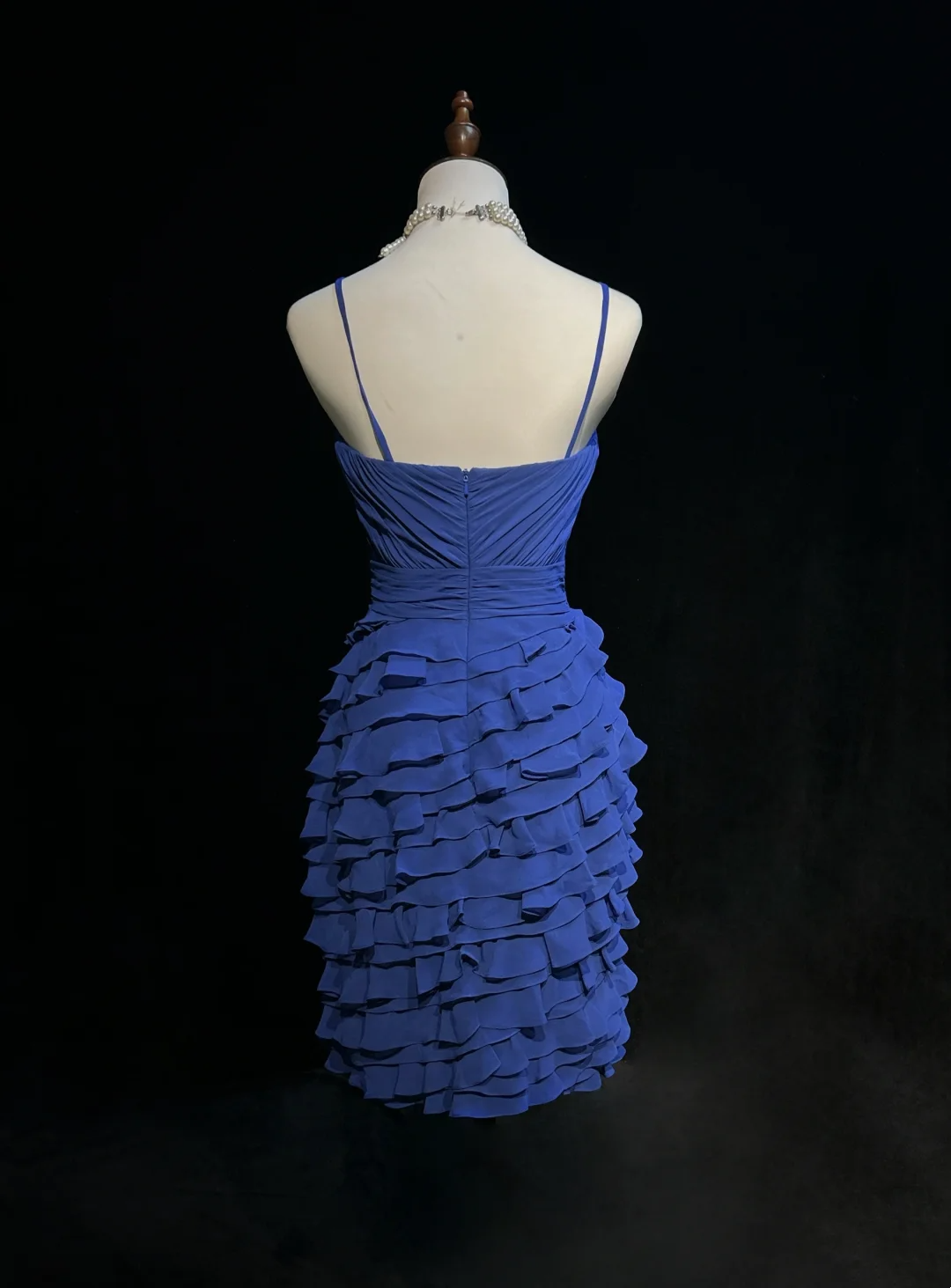 Pretty A line Spaghetti Straps Royal Blue Chiffon Short Formal 8th Grade Homecoming Dresses Summer Middle School Hoco Dress Homecoming Outfits DH654