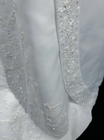 Vintage A line Spaghetti Straps White Satin Long 1940s 1950s Wedding Dresses Elegant Bridal Gowns DH659