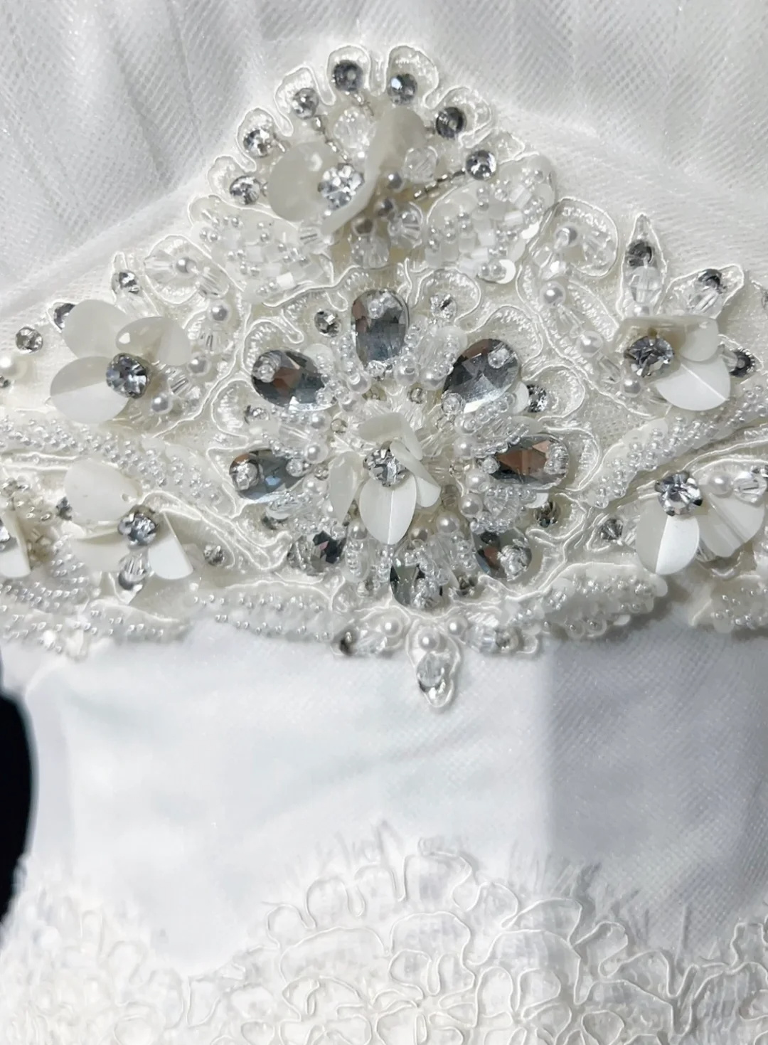 Vestido de novia vintage de los años 60, corte A, sin tirantes, de tul y encaje, largo, blanco, elegante, DH662