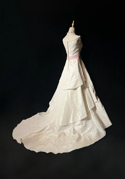 Vestido de novia vintage de los años 60, vestido de baile con hombros descubiertos, color marfil, largo, para verano y otoño, elegante, DH668