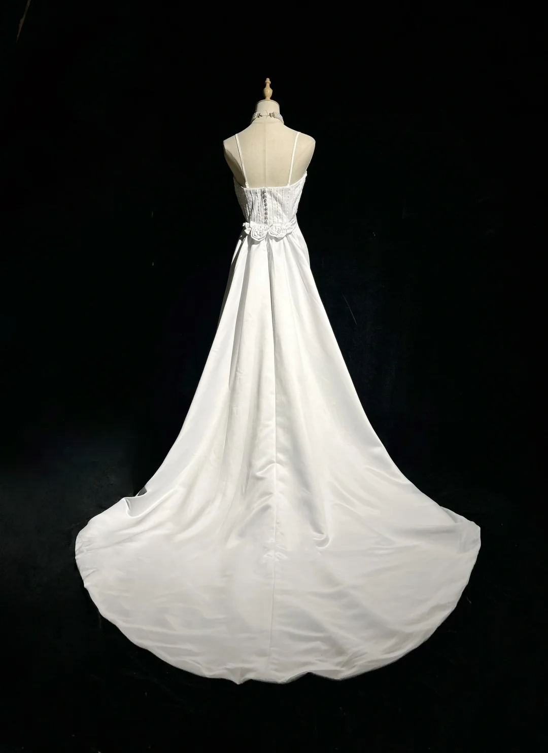 Vestido de novia vintage de los años 60, corte tubo, tirantes finos, satén blanco, largo, para verano y otoño, elegante, DH671