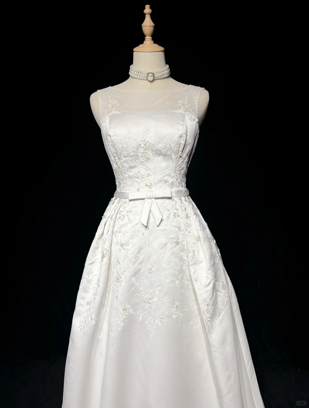 Vestidos de novia vintage de satén blanco, corte en A, largos, años 40 y 50, elegantes, DH674