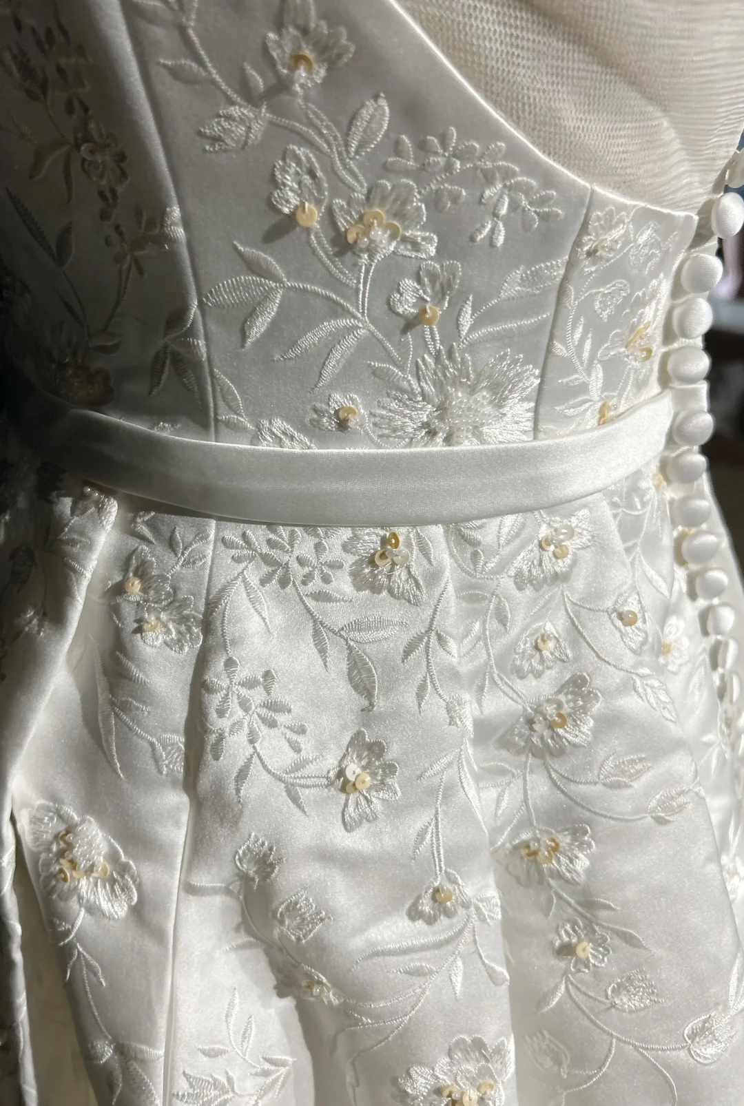 Vestidos de novia vintage de satén blanco, corte en A, largos, años 40 y 50, elegantes, DH674
