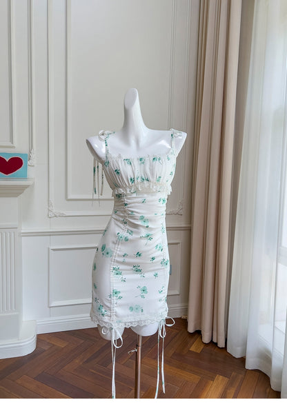 Vestidos cortos elegantes de fiesta con tirantes finos, minivestidos formales para el regreso a casa de octavo grado, trajes de verano para la escuela secundaria DH74