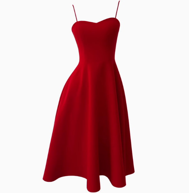 Vestidos cortos elegantes de Hoco, corte A, tirantes finos, rojos, para el regreso a casa de octavo grado, trajes de verano para la escuela secundaria DH75