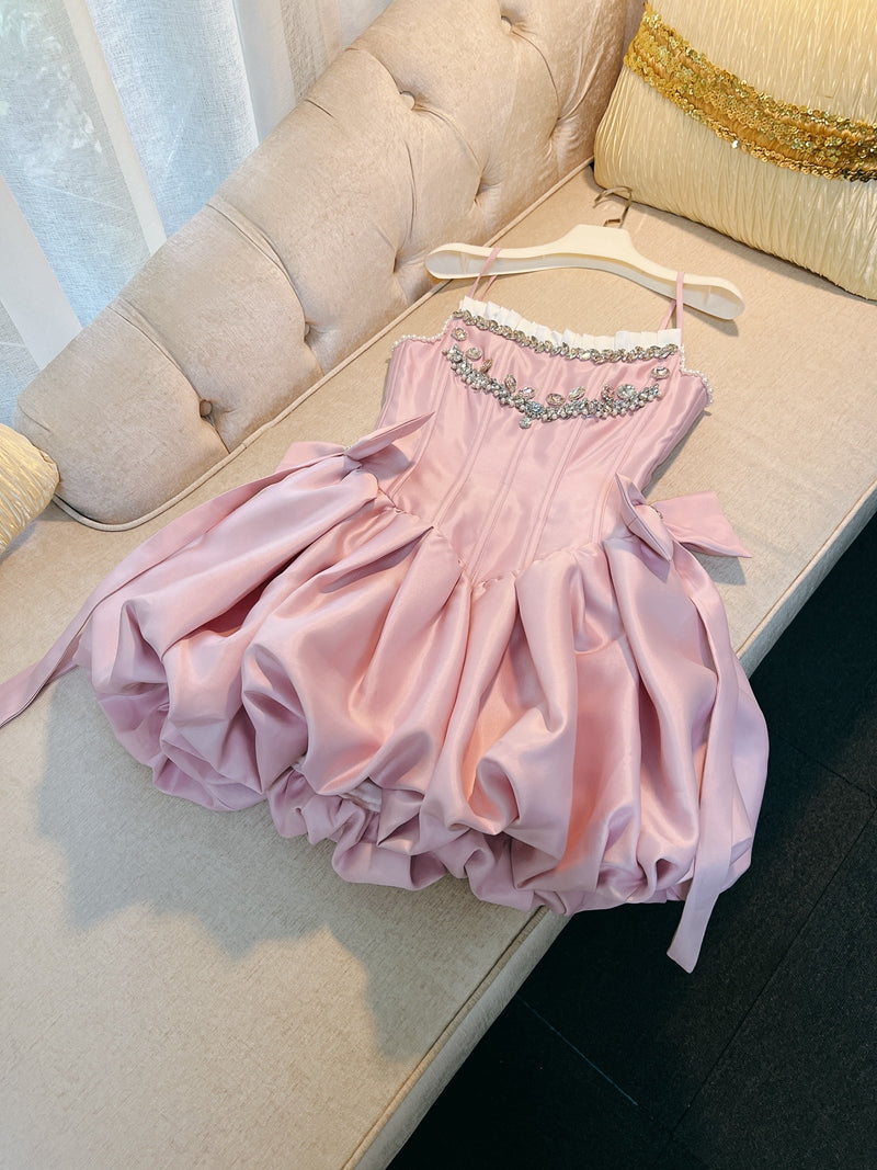 Vestidos cortos elegantes de Hoco, vestido de fiesta con tirantes finos, rosa, vestidos formales de regreso a casa para octavo grado, trajes de regreso a casa de verano para escuela secundaria DH80