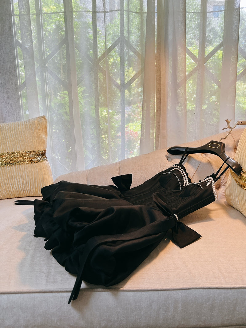 Vestidos cortos elegantes de Hoco, vestido de fiesta con tirantes finos, negros, para el regreso a casa de octavo grado, trajes de verano para la escuela secundaria DH79