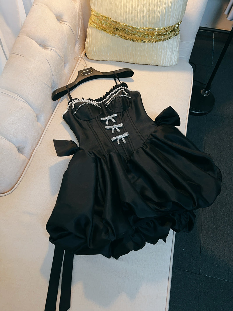 Vestidos cortos elegantes de Hoco, vestido de fiesta con tirantes finos, negros, para el regreso a casa de octavo grado, trajes de verano para la escuela secundaria DH79