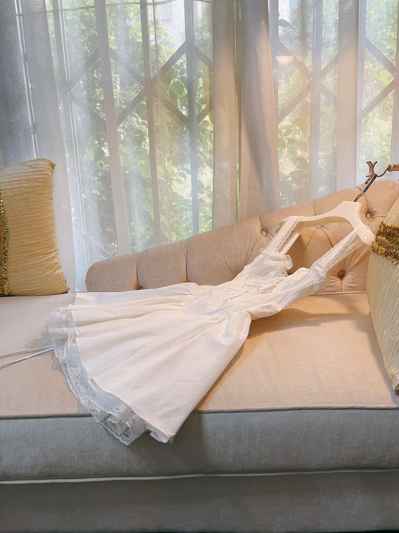Vestido corto de encaje cuadrado con corte en A para fiesta de verano, para escuela secundaria, 8.º grado, fiesta de verano, blanco, DH81