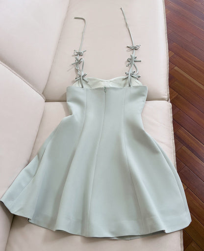 Vestidos cortos elegantes de Hoco, corte A, tirantes finos, verde menta, vestidos formales para el regreso a casa de octavo grado, trajes de verano para el regreso a casa de la escuela secundaria DH82