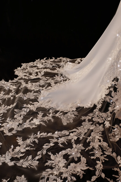 Vestido de novia atemporal de corte sirena con hombros descubiertos, satén, mangas cortas, elegante, DH885