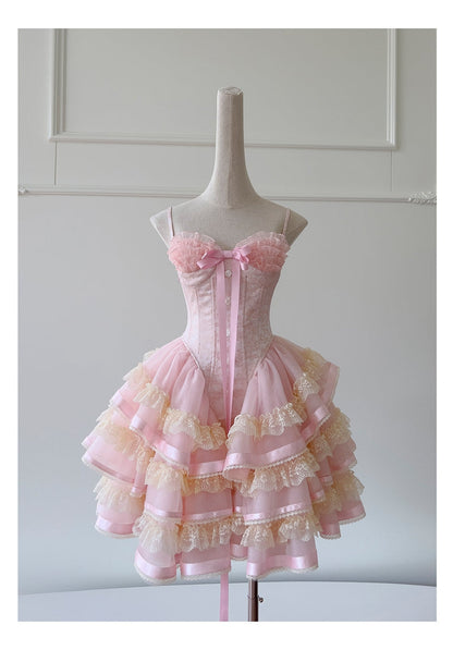 Vestido corto rosa con tirantes finos para fiesta de verano, ideal para escuela secundaria, octavo grado, DH89