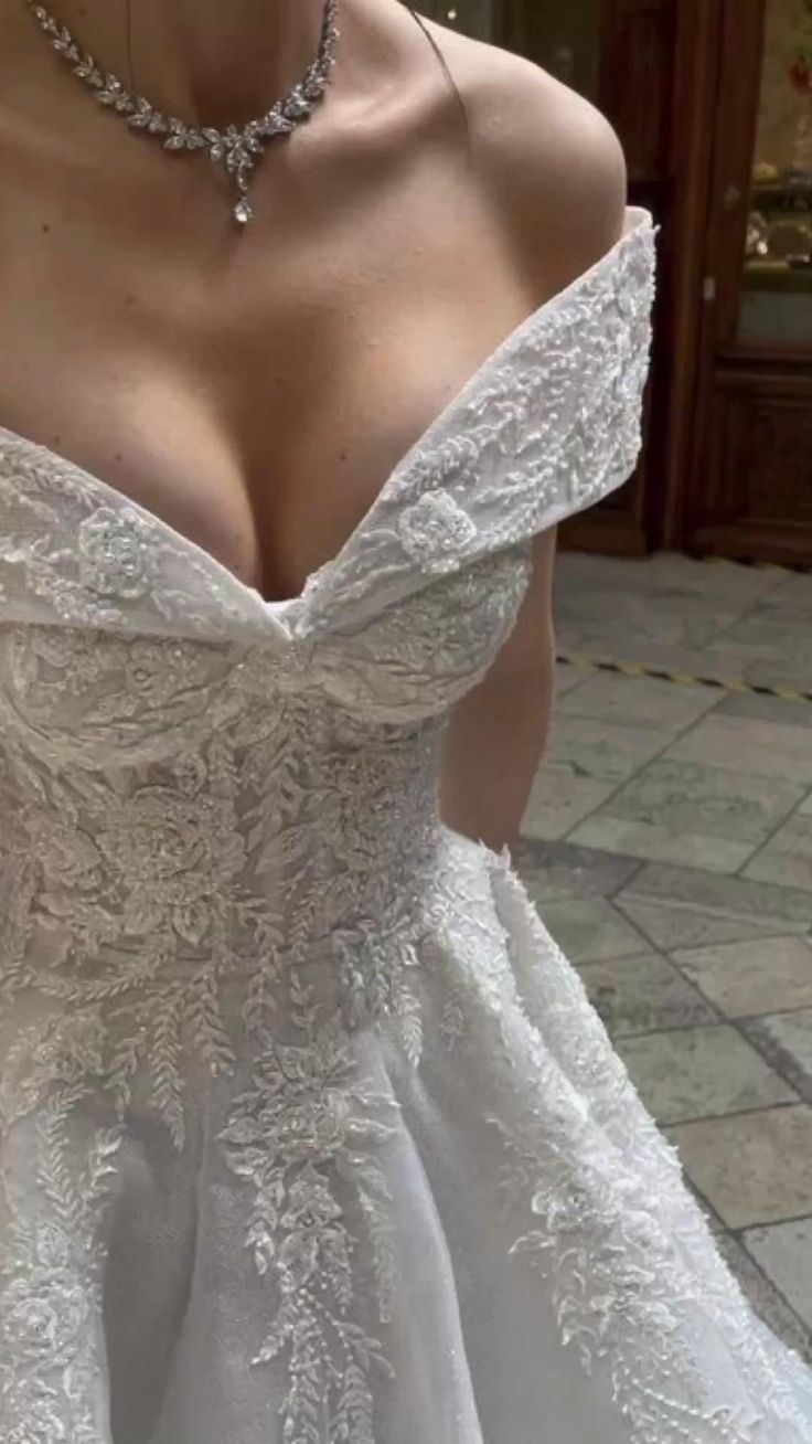 Vestido de novia atemporal, vestido de fiesta con hombros descubiertos y apliques de encaje blanco, vestidos de novia largos, elegantes vestidos de novia DH948
