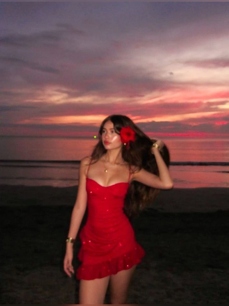 Vestido corto de verano con tirantes finos y lentejuelas rojas, vestido de fiesta de cumpleaños, minivestido de fiesta para 18 años, DP1089