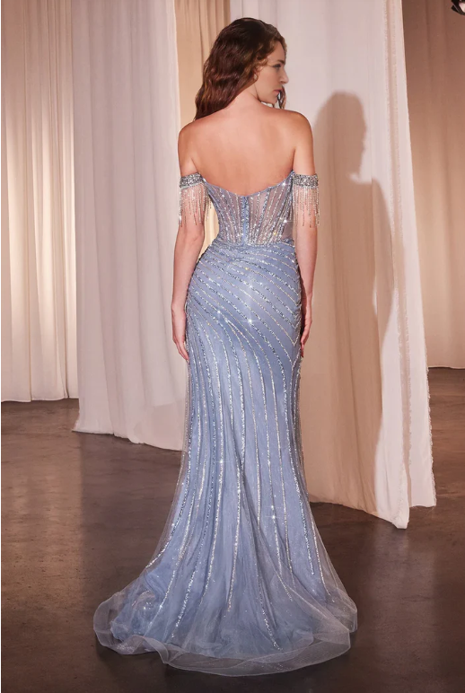 Vestido largo de sirena sexy con hombros descubiertos color champán para cumpleaños, vestido de fiesta, atuendo de verano para cumpleaños, DP1120