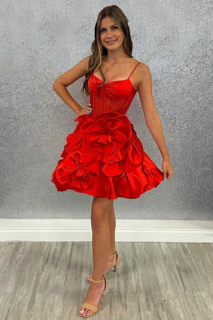 Vestido corto de satén rosa con tirantes finos para fiesta de verano, ideal para 20 cumpleaños, 18 cumpleaños, DP1172
