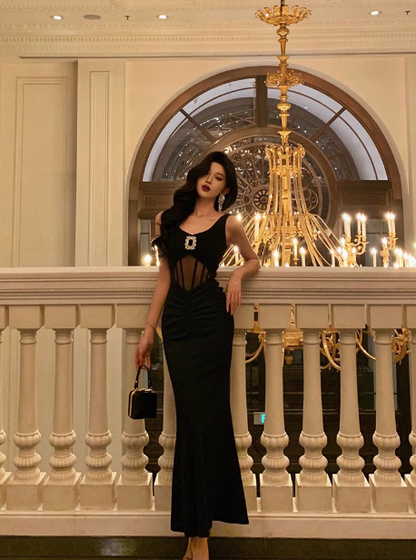 Classy Mermaid Black Long 18th Birthday Dress Party Gown 21st Birthday Outfits Birthday Dress Ideas For Women DP1295