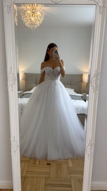 Vestido de novia etéreo, vestido de fiesta con hombros descubiertos, tul blanco, vestidos de novia DP1321